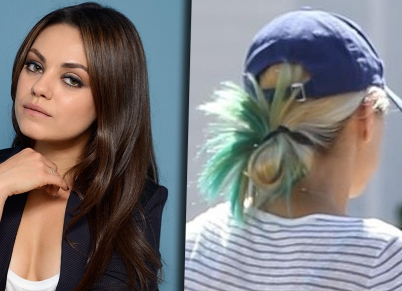 После обвинений в адрес Катчера Кунис радикально перекрасила волосы и стала блондинкой с цветными кончиками