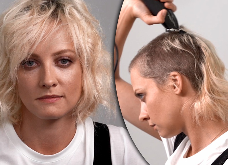 Видео Полина Максимова побрилась налысо для роли онкобольной