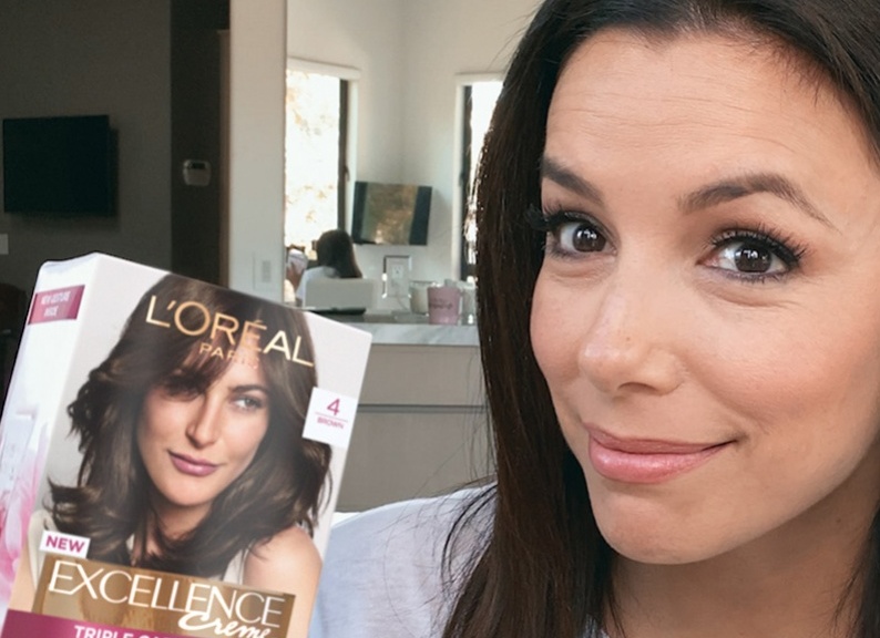 Ева Лонгория сняла на свой телефон рекламу новой краски LOreal Paris