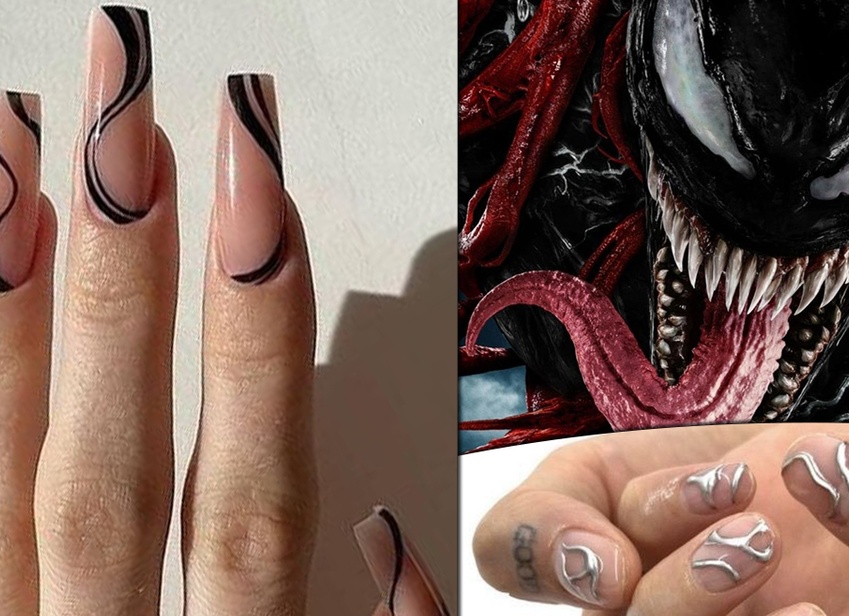 Как сделать необычный маникюр Венома в домашних условиях