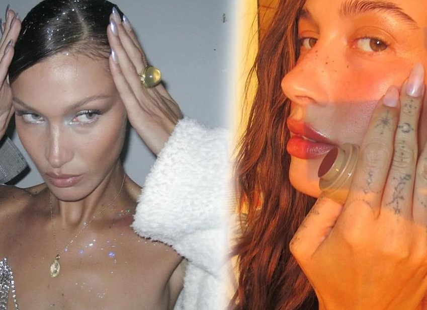 Глазированный маникюр перламутровые ногти Хейли Бибер снова в моде